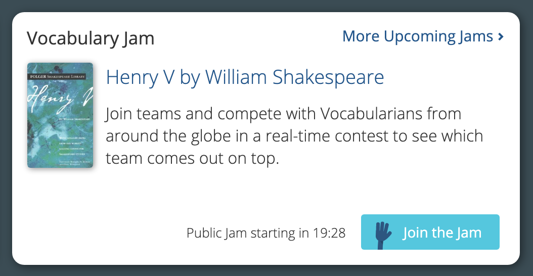 Announcing Public, Scheduled Vocabulary Jams Announcements Thinkmap